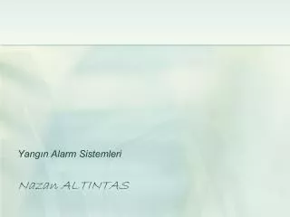 yang n alarm sistemleri