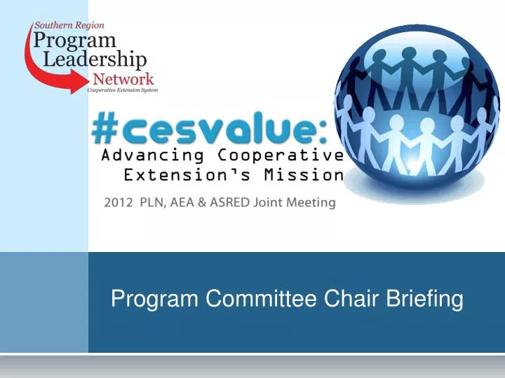 program committee chair briefing