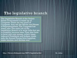 the legislative branch