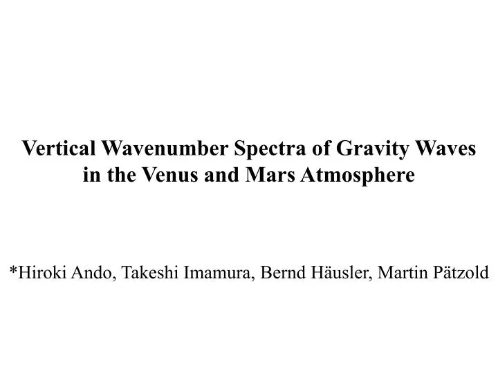 vertical wavenumber spectra of gravity waves in the venus and mars atmosphere