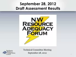 September 28, 2012 Draft Assessment Results
