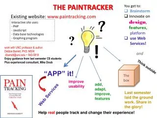 Existing website: paintracking