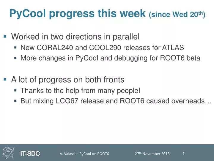 pycool progress this week since wed 20 th