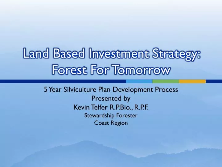 land based investment strategy forest for tomorrow