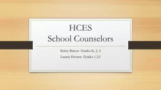 HCES School Counselors