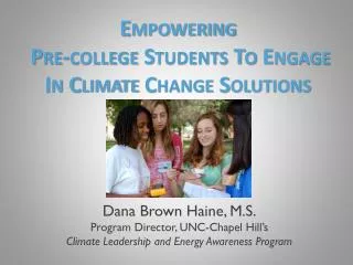 Empowering Pre-college Students To Engage In Climate Change Solutions