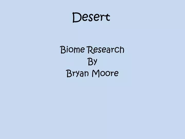 desert