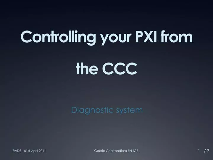 controlling your pxi from the ccc