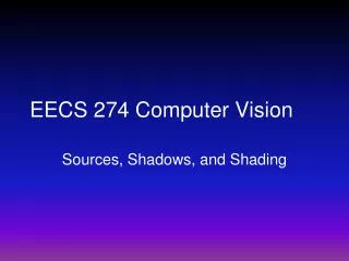 EECS 274 Computer Vision