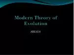Modern Theory of Evolution - slide 1