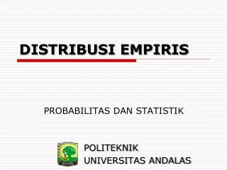 DISTRIBUSI EMPIRIS