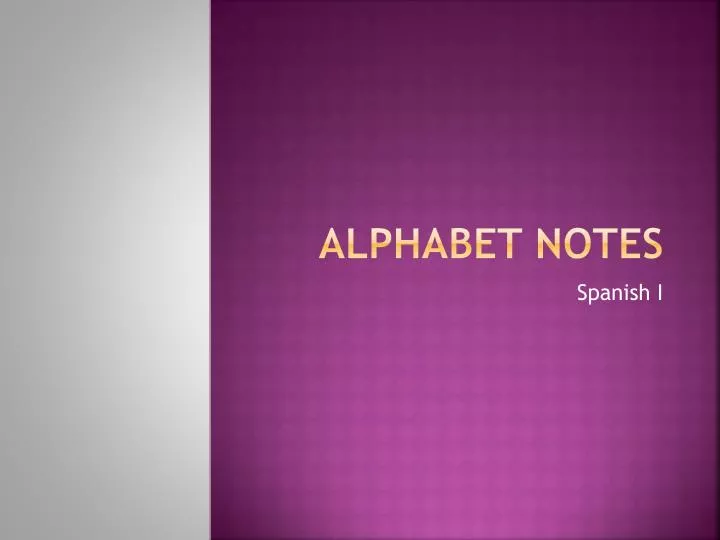 alphabet notes