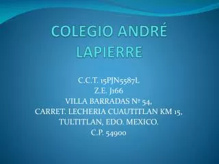 colegio andr lapierre