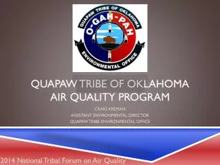 Quapaw tribe of Oklahoma air quality program