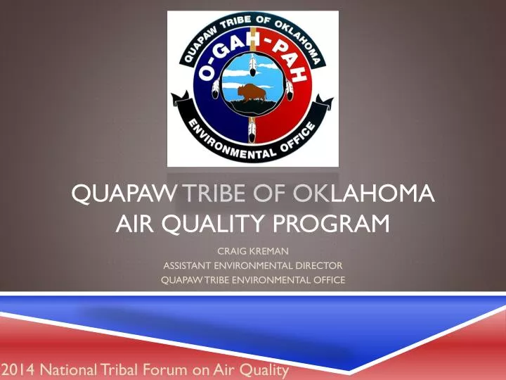 quapaw tribe of oklahoma air quality program