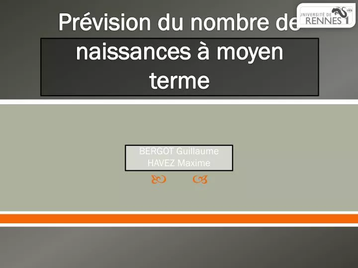 pr vision du nombre de naissances moyen terme