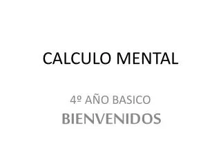 calculo mental