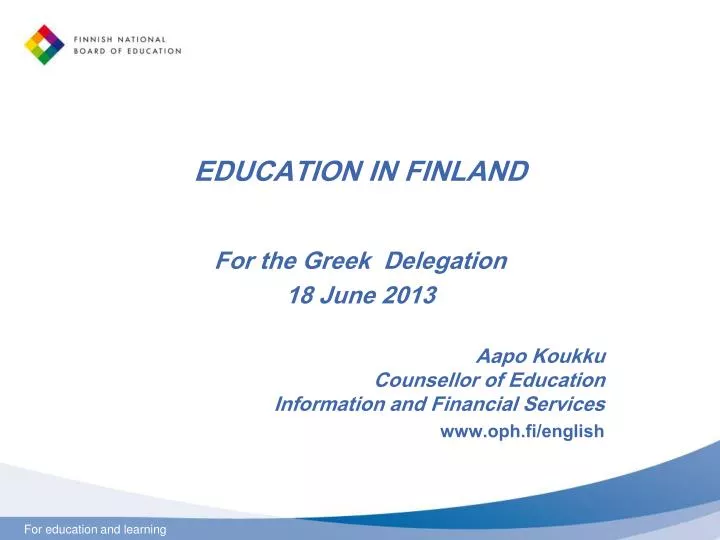 education in finland
