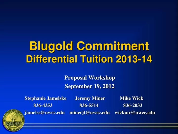 blugold commitment differential tuition 2013 14