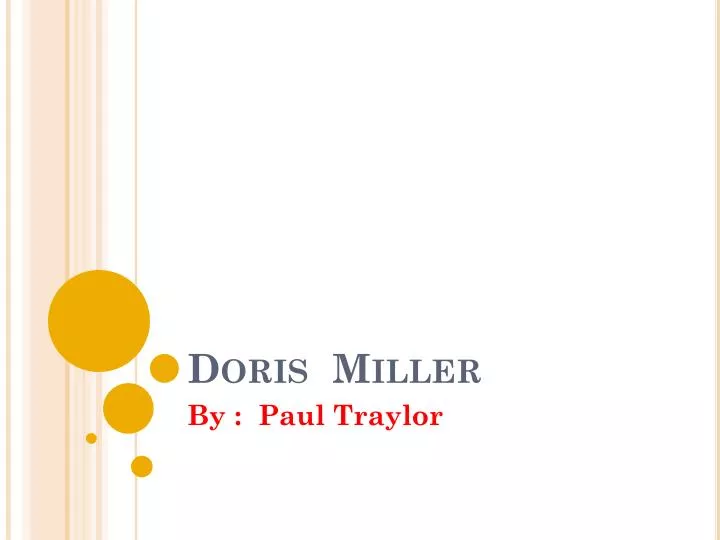 doris miller