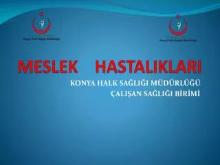 meslek hastaliklari