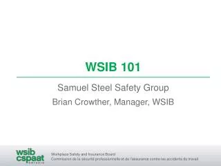 WSIB 101