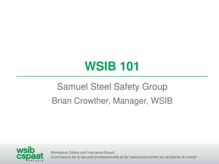 wsib 101