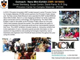 Outreach: Nano Mini-Exhibit (DMR- 0819860)