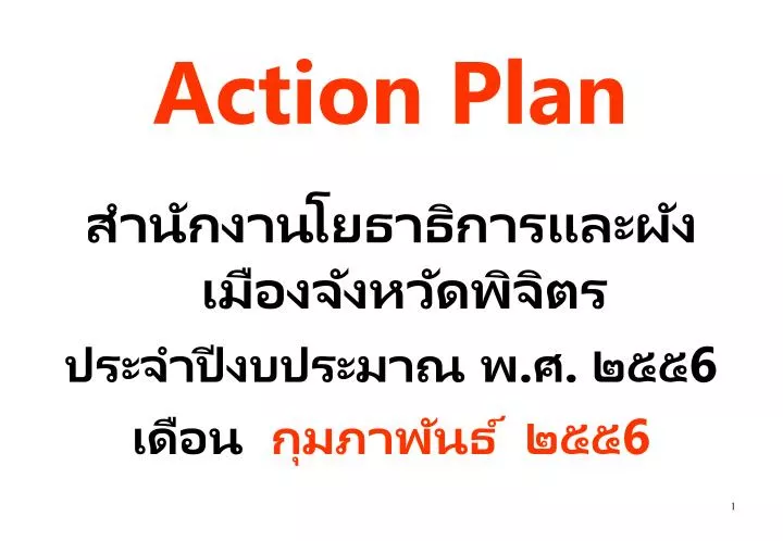 action plan