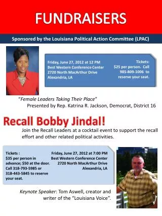 Sponsored by the Louisiana Political Action Committee (LPAC)