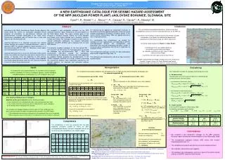 Two independent methods for catalogue declustering were used: A. Window method