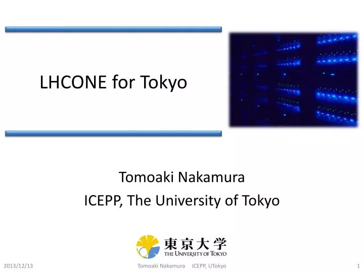 lhcone for tokyo