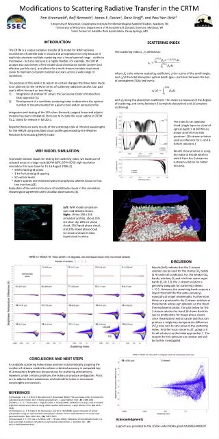 Modifications to Scattering Radiative Transfer in the CRTM