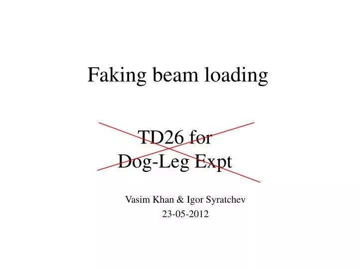 td26 for dog leg expt