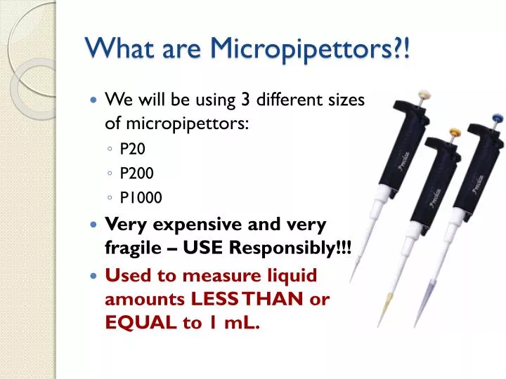 what are micropipettors