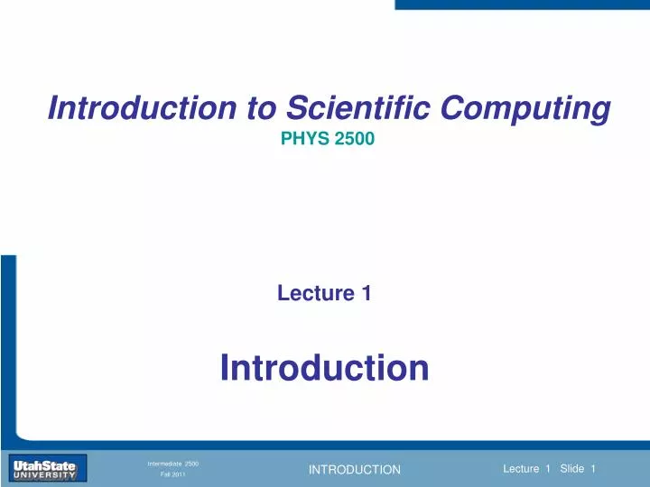 introduction to scientific computing phys 2500