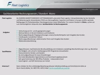 Sachbearbeiter Rechnungswesen / Standort Mainz