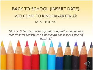 welcome to kindergarten