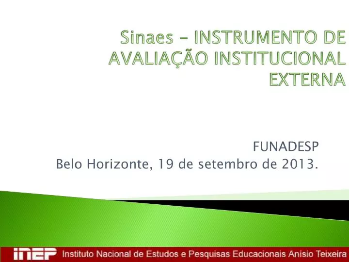 sinaes instrumento de avalia o institucional externa