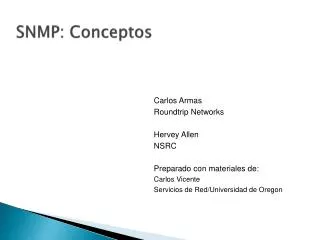 SNMP: Conceptos