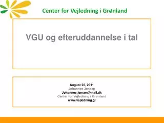 vgu og efteruddannelse i tal
