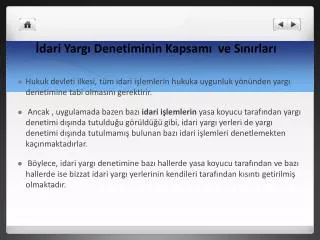 dari yarg denetiminin kapsam ve s n rlar
