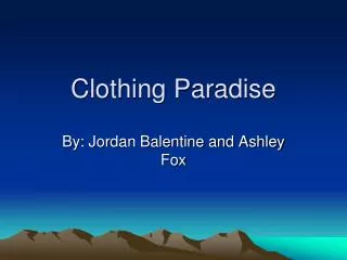 Clothing Paradise