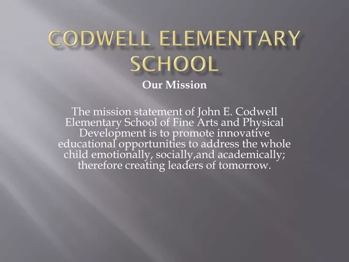 codwell elementary school