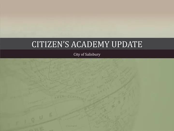 citizen s academy update