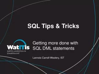 SQL Tips &amp; Tricks