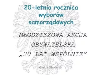 20-letnia rocznica wyborów samorządowych