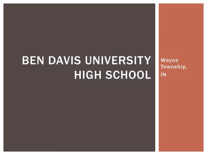 ben davis university high school
