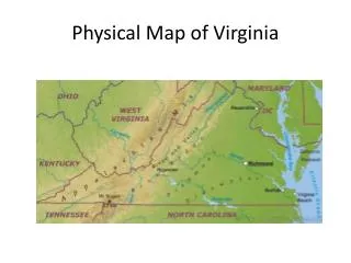 Physical Map of Virginia