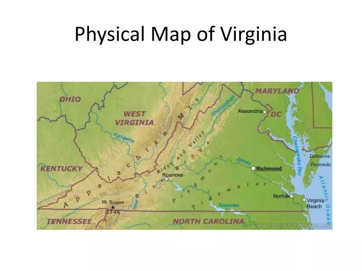 physical map of virginia